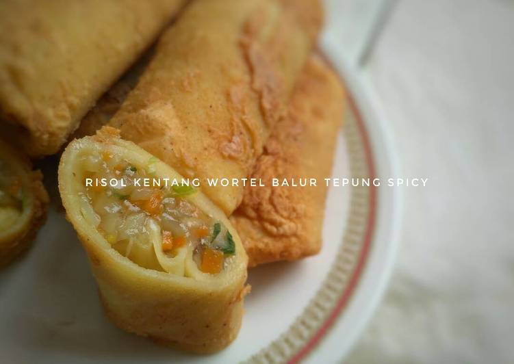 Cara Membuat Risol kentang wortel tepung bumbu yang Renyah