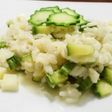 Risotto calabacines y queso provola ahumado