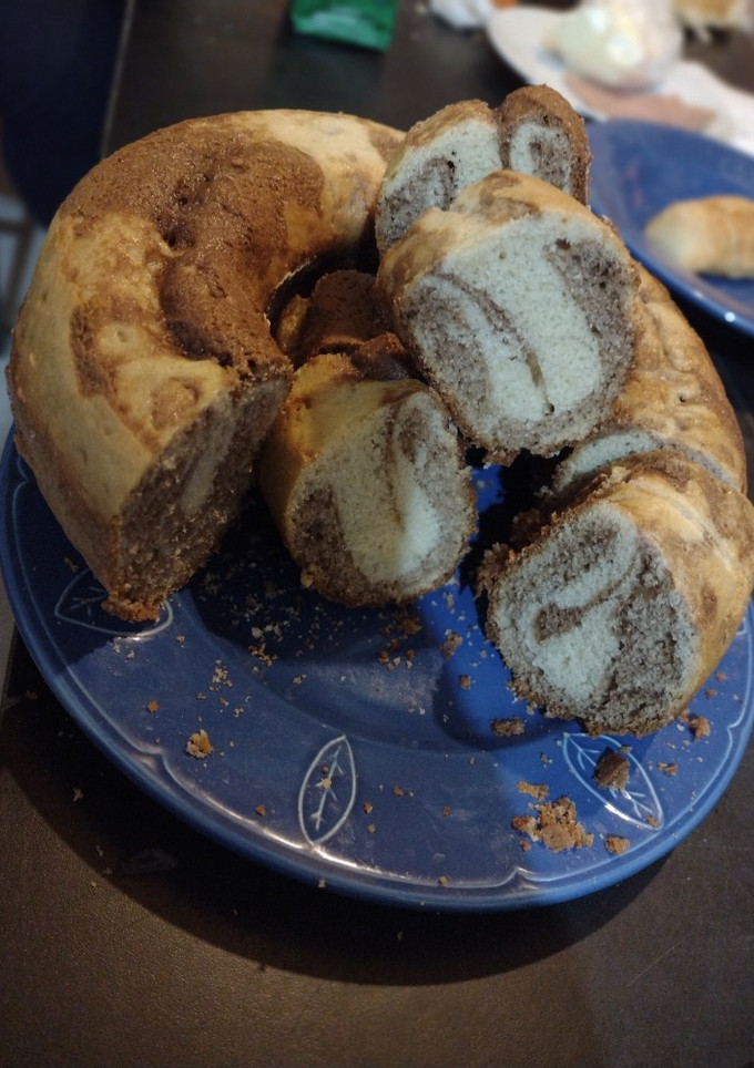 Una foto de Budín marmolado fácil