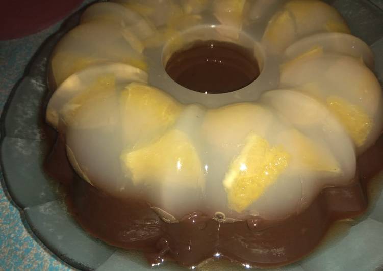 Puding jeruk coklat