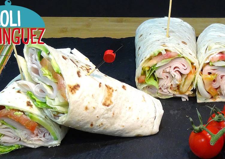 Wraps de pavo con verdura fresca