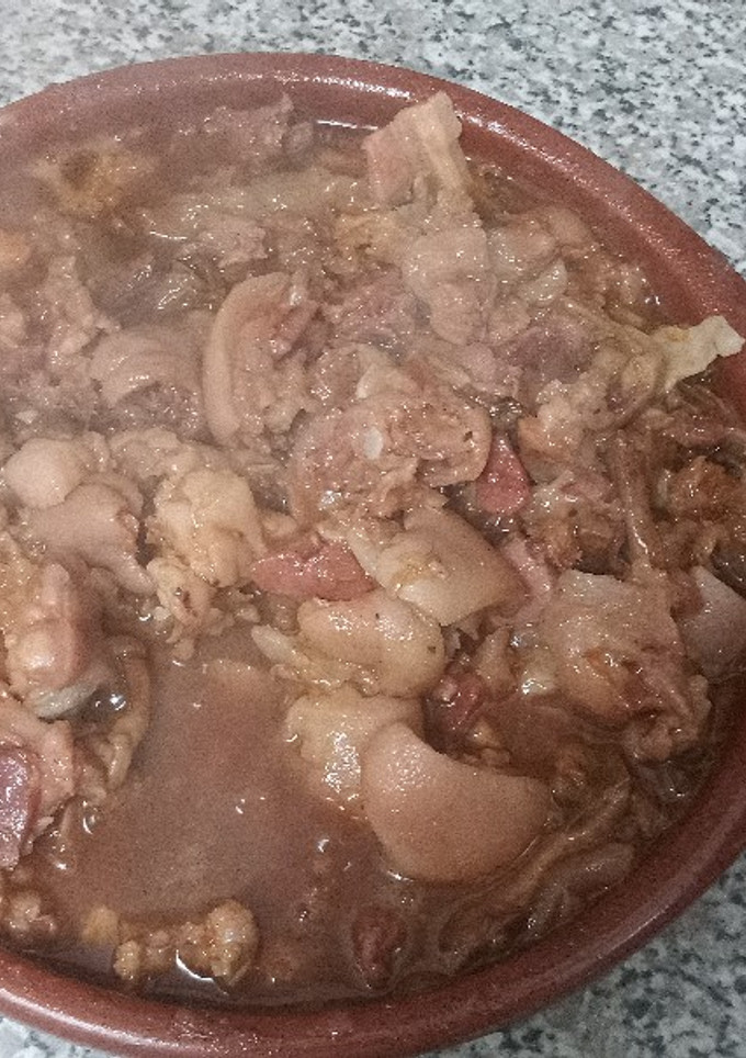 Una foto de Pies de cerdo con boletus