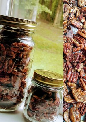 A picture of Keto Candied Spiced Pecans.