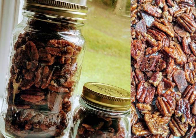 Keto Candied Spiced Pecans