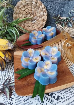 Foto resep 437. Nagasari Pisang Bunga Telang