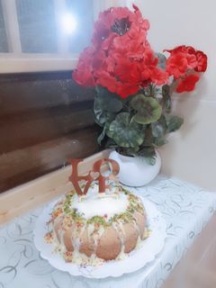عکسی از دستور کیک هل و گلاب کیک عشق