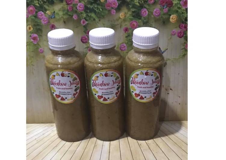 Langkah Mudah untuk Menyiapkan Diet Juice Red Lettuce Pear Plum Kiwi Turmeric Anti Gagal