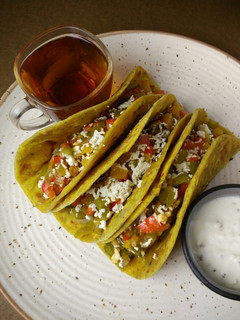 A picture of Veggie Thepla Taco.