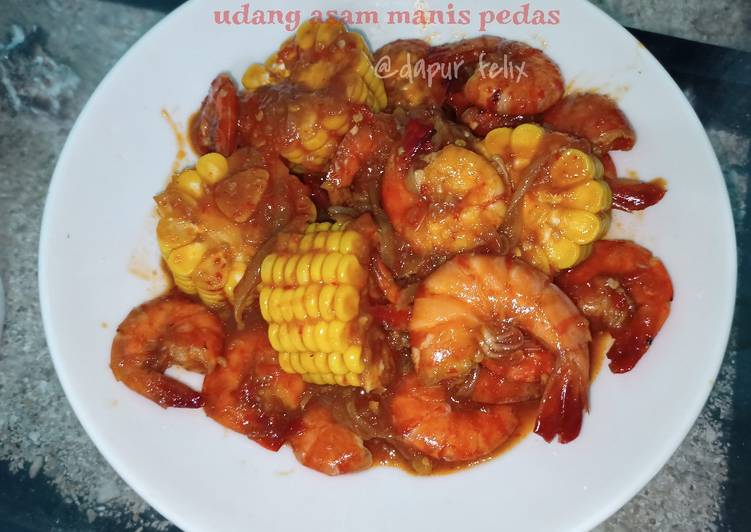 Udang asam manis pedas🦐🌶️🌽