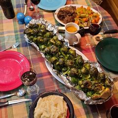 George Foreman Whole Roasted Brussel Sprout Stalk A picture of George Foreman Whole Roasted Brussel Sprout Stalk.