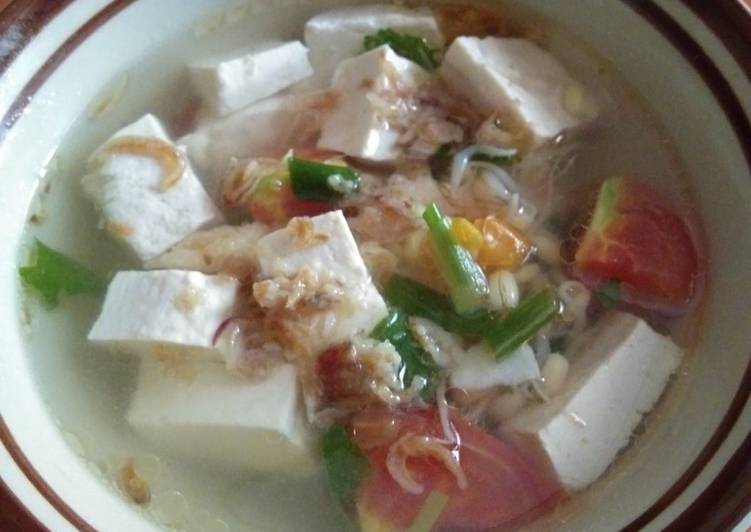 Sop bening tahu taoge pedas