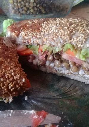 Una foto de Tortitas veganas rellenas