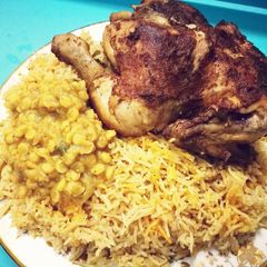 A picture of Kuwaiti style Chicken majboos.