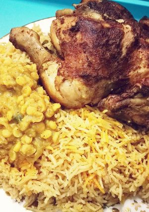 A picture of Kuwaiti style Chicken majboos.