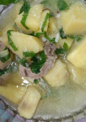 Hình của món Canh sườn hầm sake.