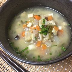 A picture of Japanese Vegetable Miso Soup (Keno-Shiru).