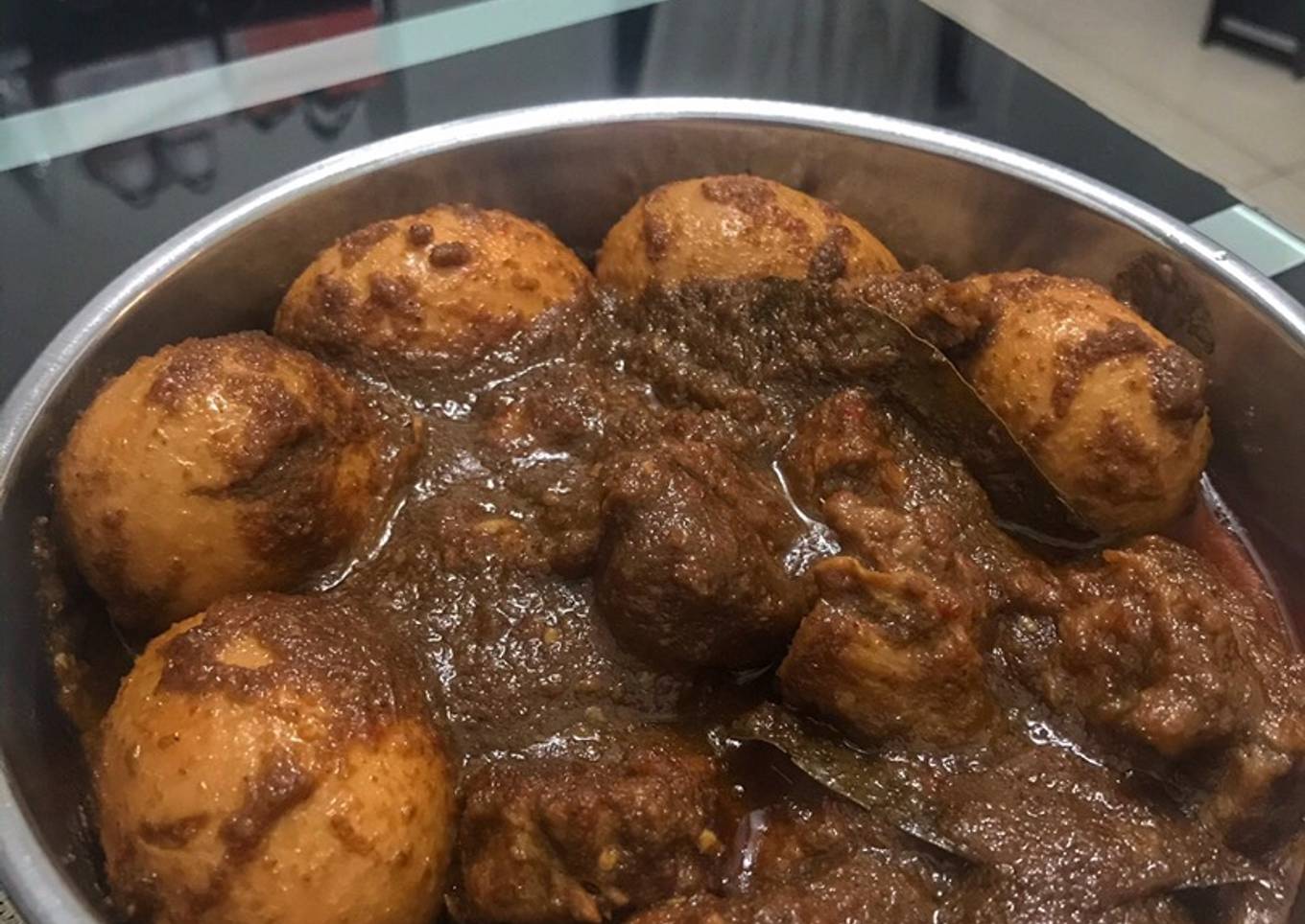 Rendang daging padang+telur