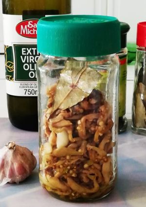Una foto de Berenjenas en Aceite