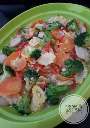 Foto resep Cah sayur bakso ikan