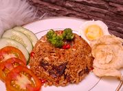Gambar nasgor dendeng sapi