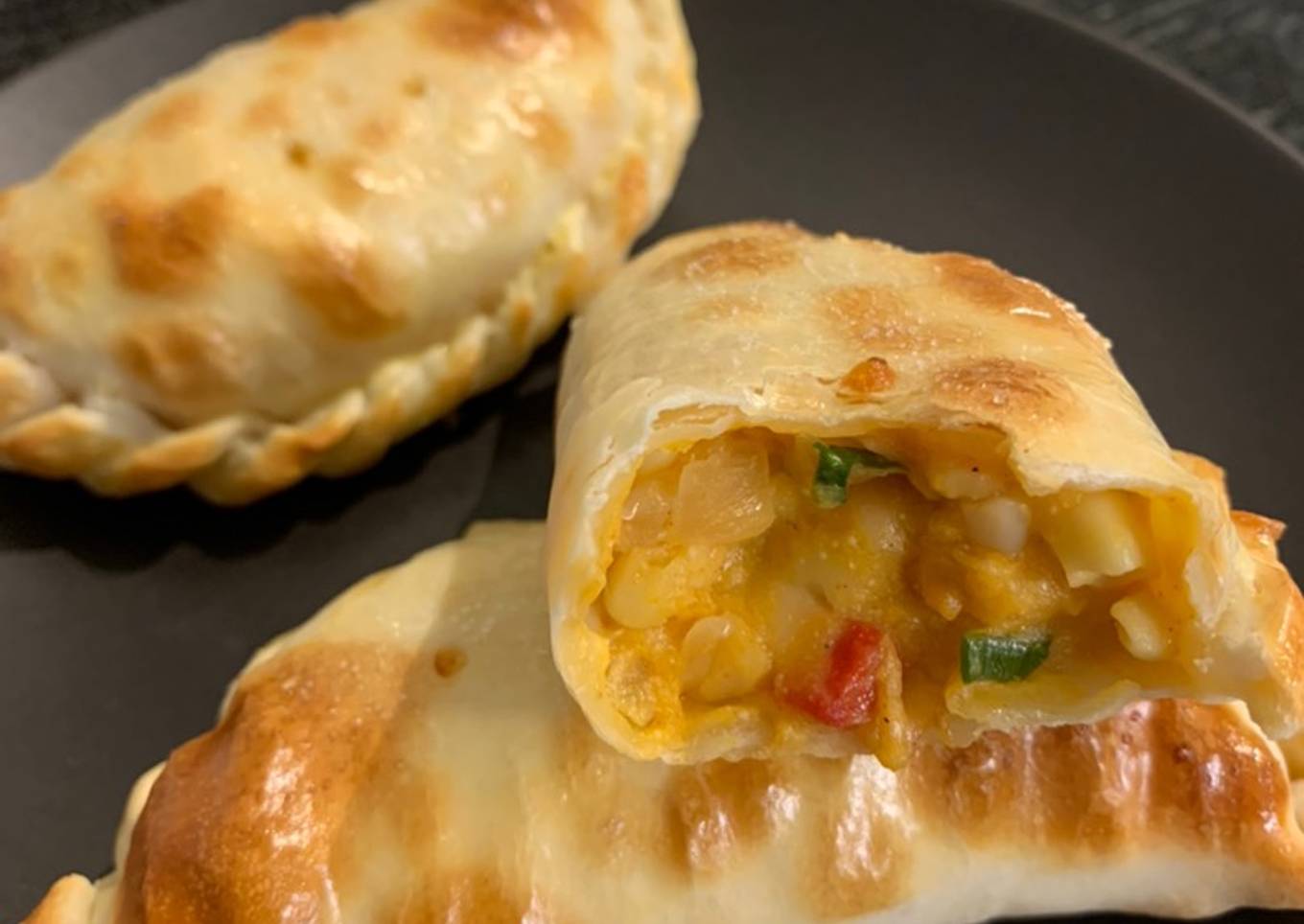 Corn and Cheese Baked Empanadas