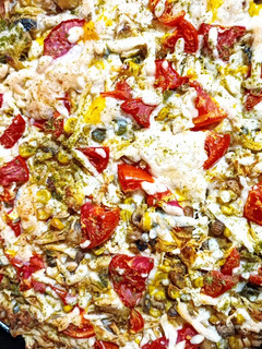 عکسی از دستور پیتزا مرغ و قارچ