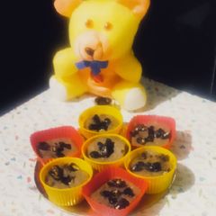 A picture of Rava choco chips Muffins.