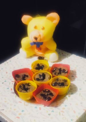 A picture of Rava choco chips Muffins.