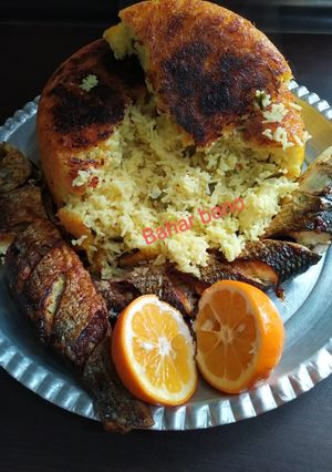 عکسی از دستور سیر پلو با ماهی کفال