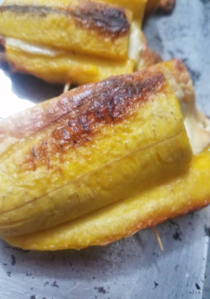Plátano asado con queso Receta de Ninfa Carrascal- Cookpad Plátano asado con queso Receta de Ninfa Carrascal- Cookpad