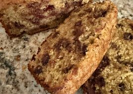 Plantain chocolate chip cake