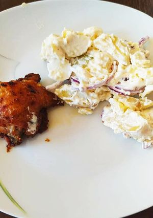 Sült csirke felső comb recept fotója