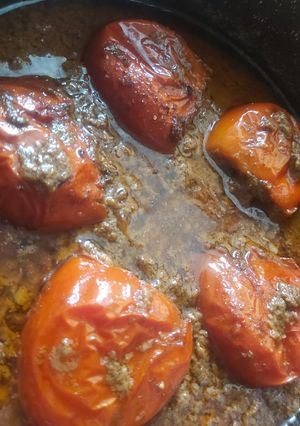 عکسی از دستور گوجه شکم پر🍅
