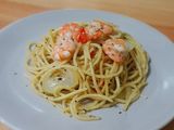 Spagetti Aglio e Olio Topping Udang
