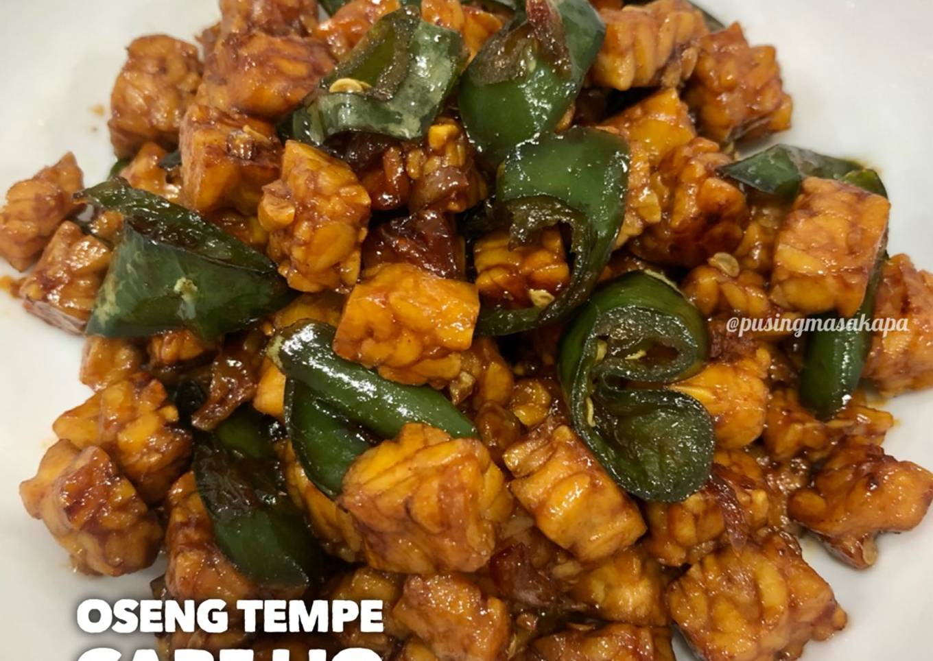 Oseng tempe cabe ijo