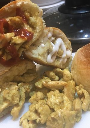 A picture of Easy and Quick Chicken Shawarma with Mayonnaise.