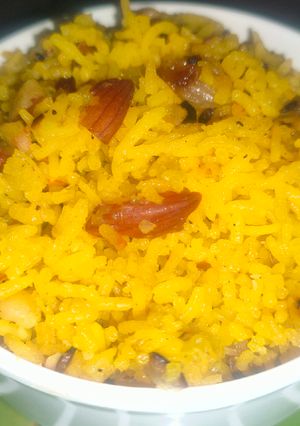 केसरिया मीठे चावल(kesariya mithe chawal recipe in hindi) रेसिपी मुख्य फोटो