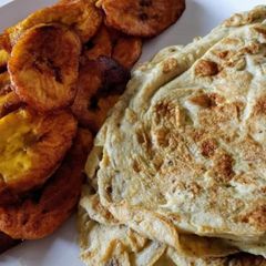 Fried Plantain and Eggs A picture of Fried Plantain and Eggs.