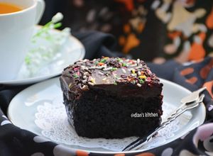 Foto resep Cake Coklat Lumer (tinggal aduk pake sendok, takaran sendok mkn)