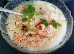 Hình của món Cháo cá hồi.
