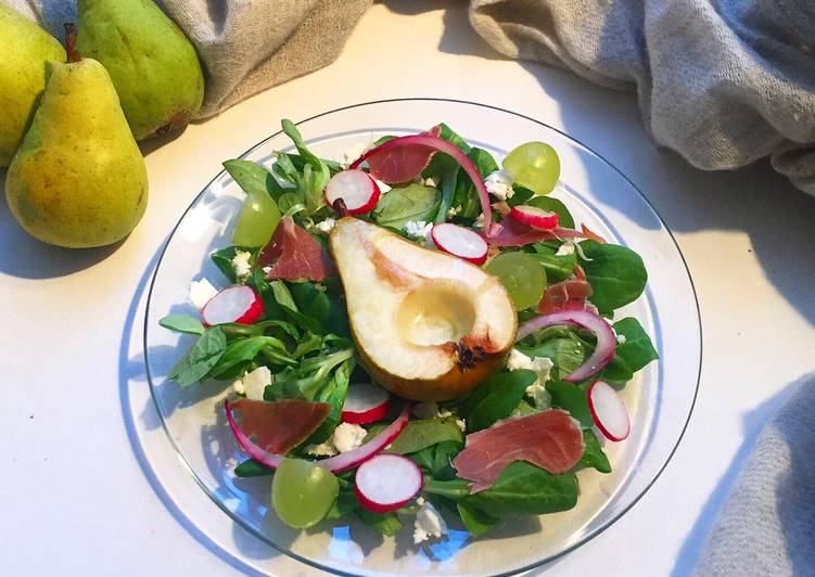 Salade de poires rôties 🍐