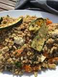 Roasted butternut squash with feta and pearl barley #salad