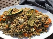 A picture of pumpkin seeds with soy sauce
