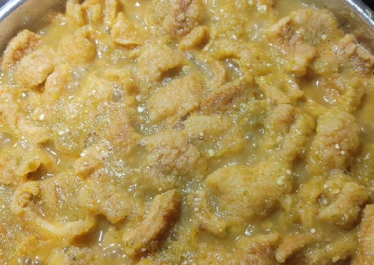 Recipe of Tasteful Mague&#39;s Chicharrones con Chili Verde
