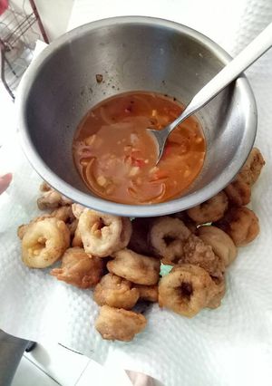Foto resep Cumi tepung pedas manis