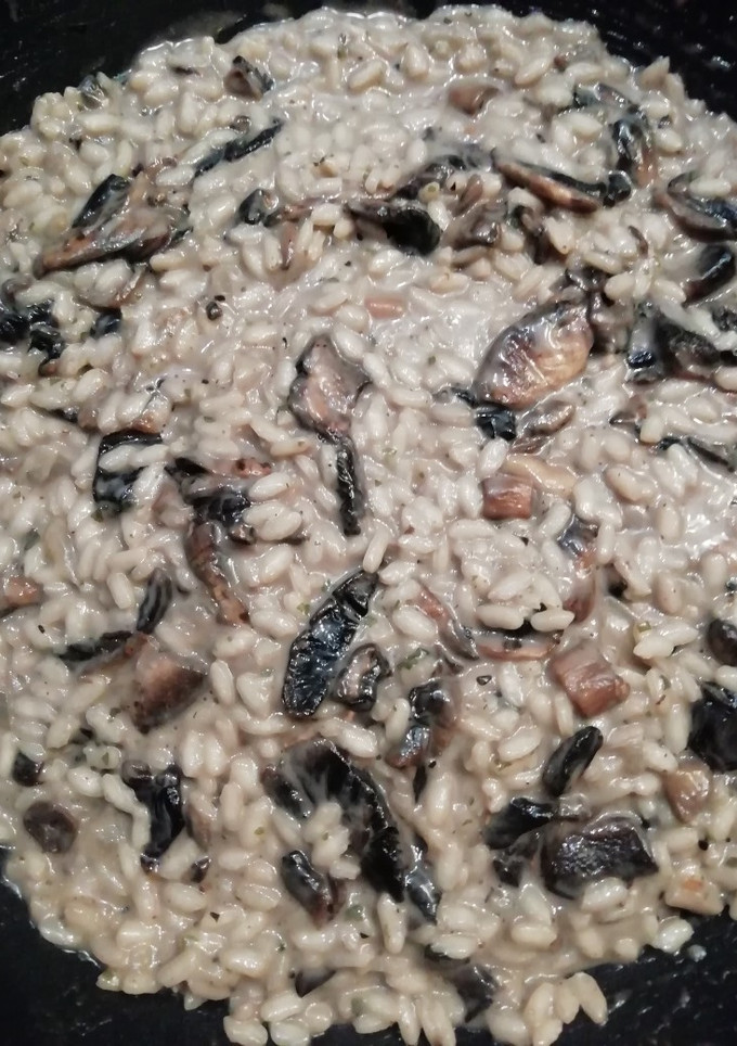Una foto de Risotto con champiñones