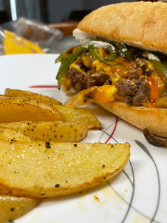 A picture of Ground Beef Philly Melt.