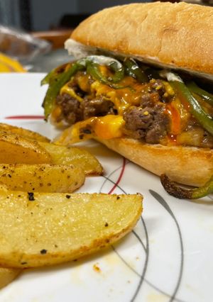A picture of Ground Beef Philly Melt.