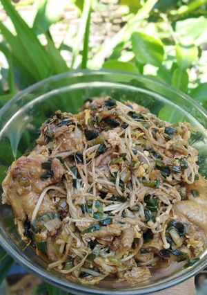 Foto resep Ayam enoki masak saos inggris