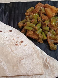 A picture of String beans Sabji (Farasbi chi Bhaji).